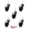 Service Caster 3 Inch Black Hooded Neoprene Rubber 8mm Threaded Stem Casters SCC, 5PK SCC-TS03S310-NPRB-BK-M815-5 - alternate 4